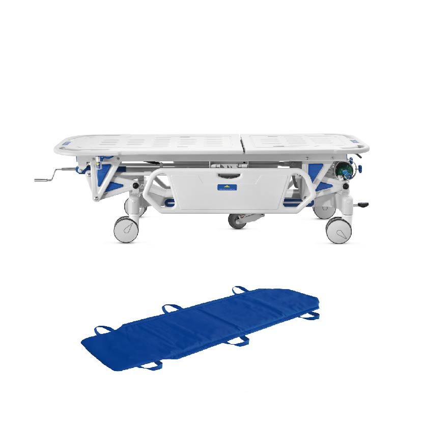 HP-2R Hospital Manual Bed Patient Transfer Trolley Emergency Stretcher