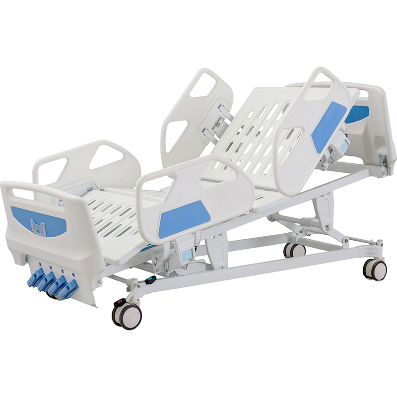 HP-4e Hospital 4 Cranks Manual Clinic Patient Recovery Bed Adjustable Metal Bed,