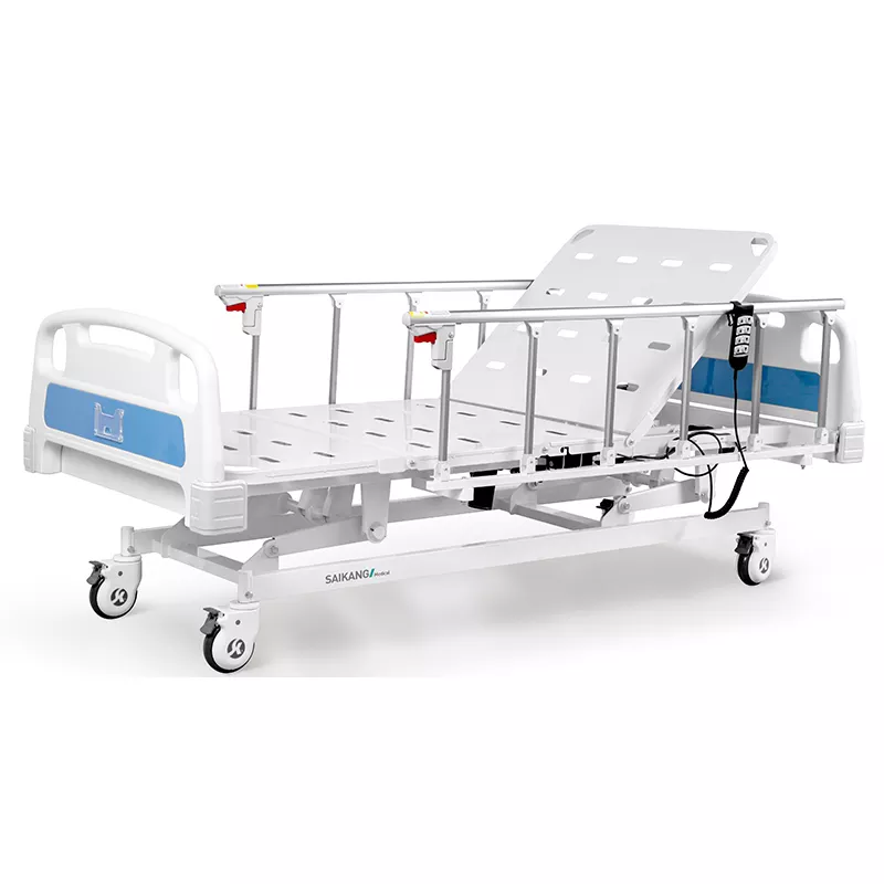 HP-A6K 3 Function Foldable Electric Hospital Beds Patient Nursing Bed Price With Movable Aluminum Side rail