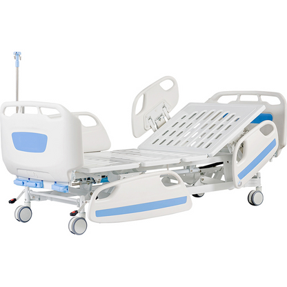 HP-D3d 3 Functions Medical Clinic Nursing Patient Bed Manual Hospital Portable Casters Metal Bed
