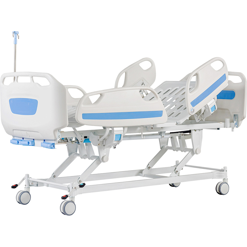 HP-D3d 3 Functions Medical Clinic Nursing Patient Bed Manual Hospital Portable Casters Metal Bed